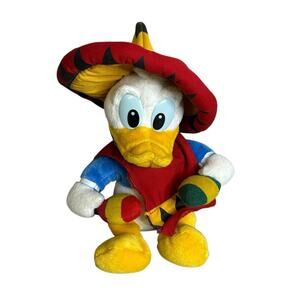 Walt Disney World Epcot Mexico Donald Duck 9" Plush Mexican Cinco de Mayo